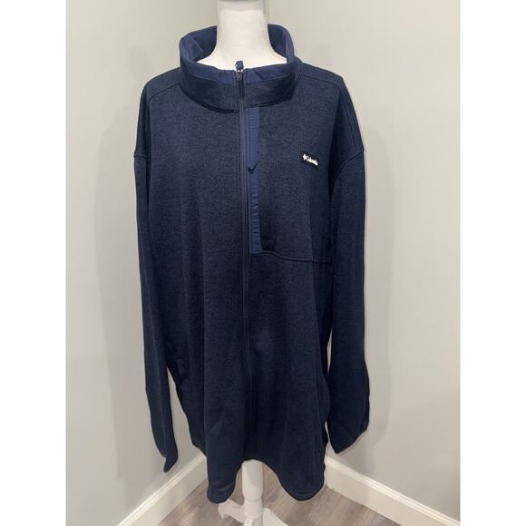 Columbia Men’s Sweater Weather Full Zip Jacket Fleece Blue Heather BIG 5X $90